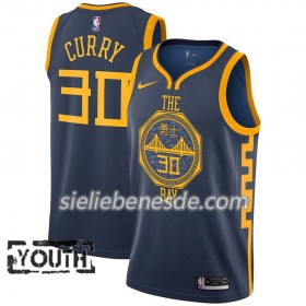 Kinder NBA Golden State Warriors Trikot Stephen Curry 30 2018-19 Nike City Edition Navy Swingman